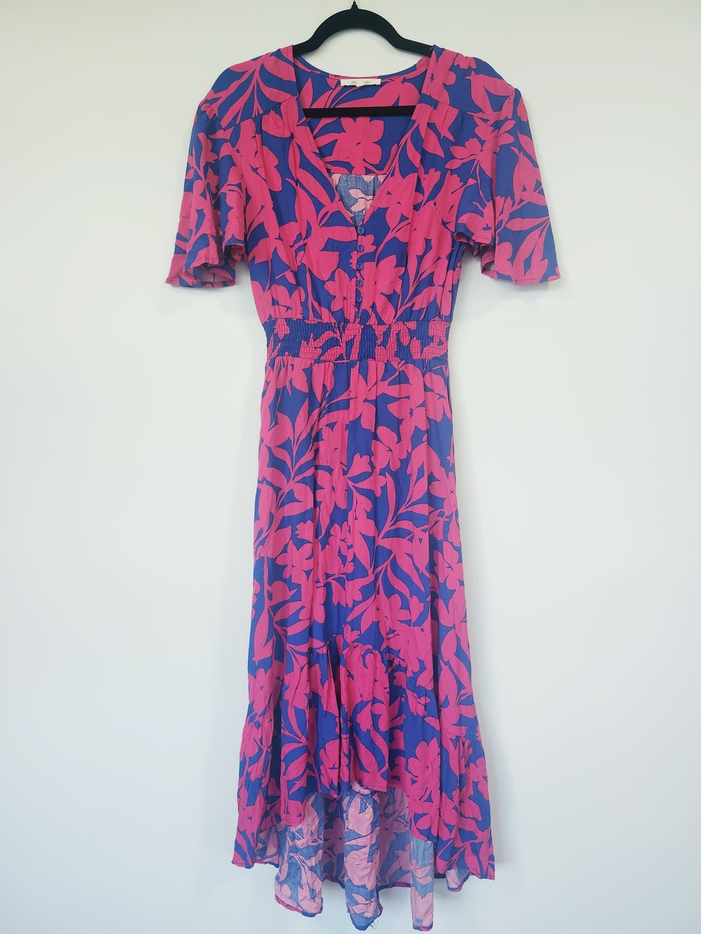ABEL THE LABEL Pink & Blue Floral Dress Sz Small